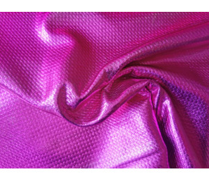 Folienjersey Metallic Webware Waben pink